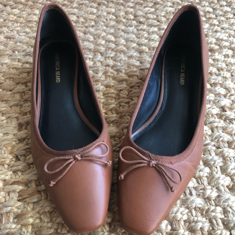 Veronica Beard Cecile Leather Ballet Pump. Size US 7.5 or 38 EUR - Picture 6 of 13